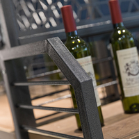 Supermarché personnalisé Cave à vin Bouteille en verre de vin rouge Boisson à la bière Boisson alcoolisée Présentoir en bois Étagère Stand