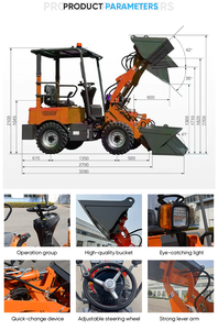 चीन के ई/एपा अनुमोदित मिनी इलेक्ट्रिक व्हील लोडर उच्च गुणवत्ता वाले व्हील लोडर के सामने एंड लोडर EV-04 - Product Image 2