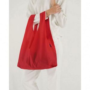 Promotional Custom Design Portable Superet Shopping Bag Waterproof Reusable <b>Folding</b> T-Shirt Tote Shopping Bags in a Pocket - Product Image 3