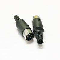 Conector de Cable Macho DIN de 4 Pines con Mango de Plástico, Conector Macho de 4 Pines, Conector de Audio DIN