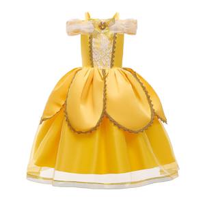 Vestido de actuación de escenario de Halloween serie princesa amarilla para niñas <span class=keywords><strong>disfraz</strong></span> de princesa - Product Image 1
