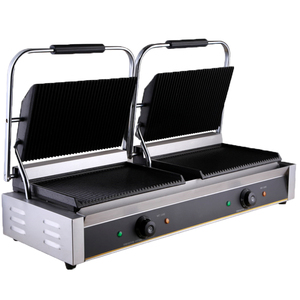 Woomaster Panini Grill revêtement antiadhésif cuisine électrique tout rainuré Sandwich Contact Grill bbq - Product Image 3