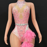 Bar DS Coréen Femmes Club Discothèque Rose Diamant Interactif Kpop Costume Ensemble X003 Sexy Hot Dance Conjoint Gogo Cats