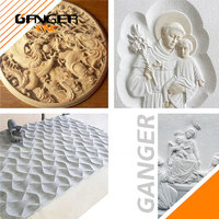 Machine de découpe et de gravure laser CNC GANGER pour pierre, marbre et granit, moteur de broche 7,5 kW à refroidissement par eau, broche 3D pour pierre 2000 mm