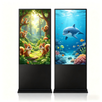 Pantalla LCD de Señalización Digital 4K con Pantalla Táctil, Soporte de Pie para Elevador, Kiosco Publicitario con CMS Basado en la Nube y 3 Años de Garantía