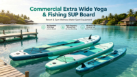 Planche à pagaie gonflable personnalisable OEM, nouvelle matière Drop Stitch, système à 3 ailerons, 14 kg, légère, pour les sports nautiques