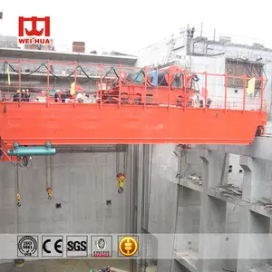 Top Running Bridge Crane 32 Ton Workshop Using Double Girder Overhead Travelling Crane 30 Ton 50 Ton Price