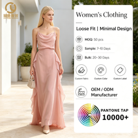 Robe de soirée midi simple pour femme, rose, en mousseline, dos nu, sans manches, à bretelles, avec buste froncé, fabriquée sur mesure par l'usine de vêtements de Guangzhou