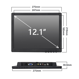 <span class=keywords><strong>Monitor</strong></span> industrial con pantalla <span class=keywords><strong>LCD</strong></span> táctil resistente de 12 pulgadas Función de altavoz de <span class=keywords><strong>monitor</strong></span> industrial USB negro Variantes de 10,1 15 17 19 pulgadas - Product Image 3