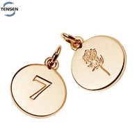 Vente chaude En Métal Marque Bijoux Étiquettes logo À La Main Bracelet Accessoire Nom Rond En Métal Charme Pendentif pour Collier