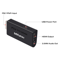Bitfunx Video und Audio (YPbPr) PS2-zu-HDM-kompatibler Konverter adapter für PlayStation2 PS2-Spielekonsole