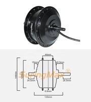 Kit de conversion de vélo électrique AKM 128SX avec moteur de moyeu à engrenages étanche, écran LCD extérieur, roue arrière à rotor interne 500W pour cruiser électrique