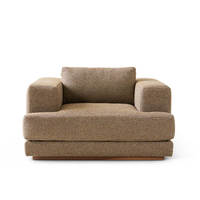Canapé modulaire minimaliste carré en tissu de luxe pour une personne, design moderne, convertible, mousse à mémoire de forme, pour appartements et villas