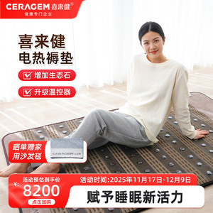 Ceragem Electric Heated Mattress Pad Coral Fleece Fast Heating Remote <b>Control</b> Adjustable <b>Thermostat</b> Double Size - Product Image 2