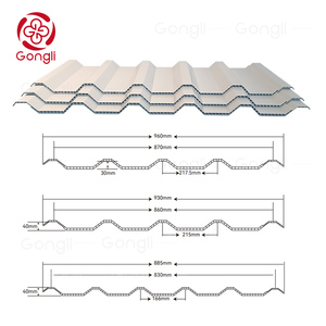 Twin Wall <strong>Bamboo</strong> Corrugated PVC <strong>Roofing</strong> <strong>Sheets</strong> Outdoor Synthetic Resin <strong>Plastic</strong> <strong>Roofing</strong> Panels - Product Image 3