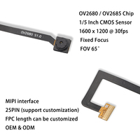 Capteur d'image CMOS couleur OV2680 1/5 pouce basse consommation 1600*1200 2 mégapixels pour smartphones, module caméra MIPI DVP pour PC multimédia