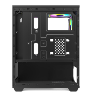 Boîtier de PC Gamer Micro ATX avec panneau latéral en verre trempé, table de bureau RGB, tour d'ordinateur pour jeux