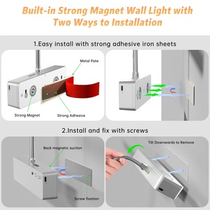ไฟติดภาพวาดแบบใช้แบตเตอรี่สำหรับติดผนัง, ไฟส่องภาพศิลปะไร้สายพร้อมรีโมทคอนโทรลและตัวตั้งเวลา, ไฟส่องภาพวาดแบบหรี่แสงได้สำหรับภาพวาด - Product Image 5