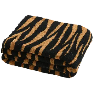 Плотный новогодний дизайн микрофибра Тигр полосатый рисунок животных вязаное покрывало готов к отправке