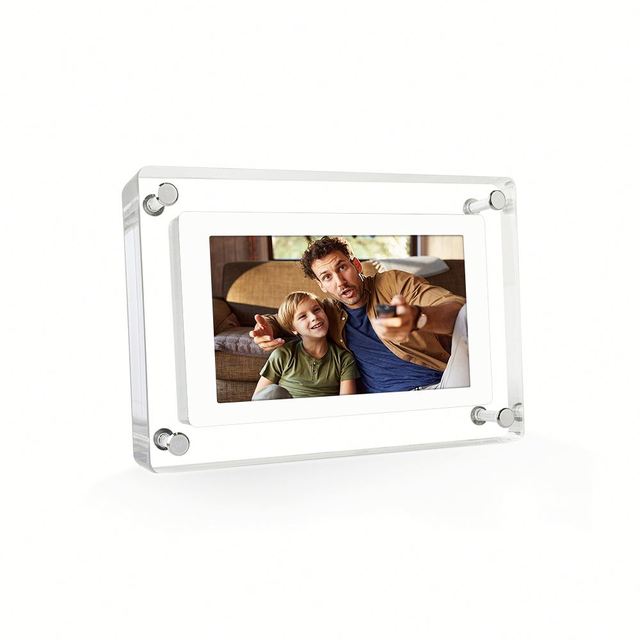 English Film 5 Inch IPS 4GB Digital Photo Frame Video Movie Free Upload OEM ODM Digital Photo Frame Smart Picture Frame
