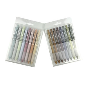Stylos gel, 12 pièces, pointe fine de 0,5 mm, écriture fluide, couleur pastel claire, stylo à encre gel en plastique pour la tenue de journal, la prise de notes - Product Image 1