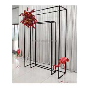 Telón de fondo de arco de boda de Metal negro de alta calidad suministros de boda de estilo moderno recién llegado decoración de boda - Product Image 1
