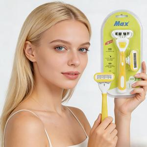 Vente directe d'usine, rasoir <span class=keywords><strong>jetable</strong></span> pour femmes à six lames en acier inoxydable, pour les cadeaux de vacances et les voyages - Product Image 1