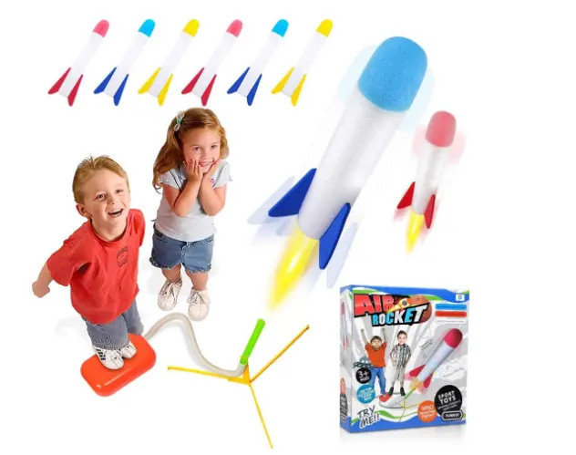 Los niños de espuma stomp Rocket extrema lanzador juguetes al aire libre lanzador de cohetes de juguete para adultos deporte juguetes para los niños