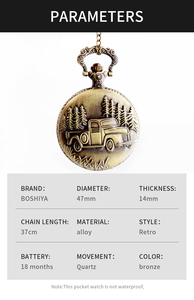 <span class=keywords><strong>Montre</strong></span> de poche en quartz bronze 1903, style voiture <span class=keywords><strong>ancienne</strong></span>, sculptée, homme <span class=keywords><strong>femme</strong></span>, pendentif chaîne accessoires Reloj De Bolsillo - Product Image 2