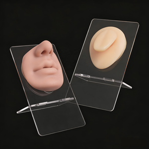 Support de présentation multifonction en silicone pour modèles d'oreille et de lèvre, outils de pratique pour piercing et <span class=keywords><strong>tatouage</strong></span>, présentoir à bijoux et boucles d'oreilles - Product Image 2