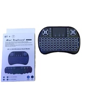Clavier sans fil rétroéclairé LED pleine taille OEM I8 avec pavé tactile 2,4 GHz USB pour PC/Android TV Box Gaming