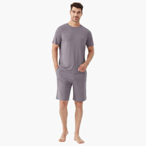 Ropa Casual para Hombre, Ropa de Dormir para Hombre, Pijamas de Bambú, Camiseta y Pantalones Cortos, Conjuntos de Pijamas, Pijamas Modales para Hombre - Product Image 1