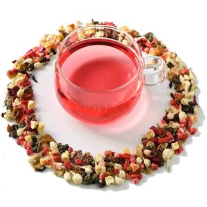 Thé en vrac personnalisable en gros : Mélange de thé santé au jasmin, aux fruits de la fraise et aux fleurs de roselle en boîte en vrac - Product Image 2