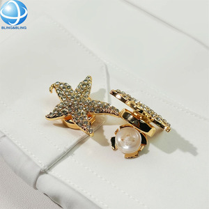 Lấp lánh pha lê mạ vàng cơ sở Clip mặt trời hình nút bao gồm Áo Sơ Mi Khuy măng sét trang trí Phụ Kiện Nút bìa cho phụ nữ - Product Image 2