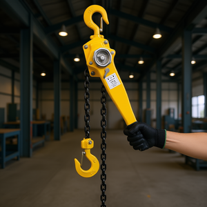 Paranco a Catena con Leva, Capacità 3300 Libbre, Catena 10 Piedi, Funzionamento Manuale, Sollevatore Industriale, Costruzione in Acciaio Giallo - Product Image 2