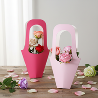 Sac fourre-tout portable en papier pour fleurs, vente en gros, idéal pour la Saint-Valentin, la fête des Mères, les mariages et la décoration d'événements - Nouveauté 2026