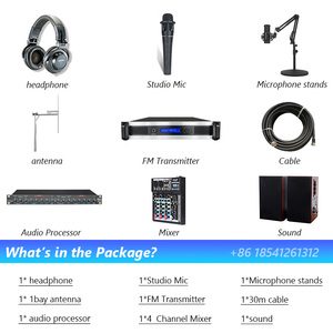 Pacchetto Completo di 10 Pezzi di Attrezzature per Trasmissioni <span class=keywords><strong>Radio</strong></span> e <span class=keywords><strong>TV</strong></span> da 500W - Product Image 6