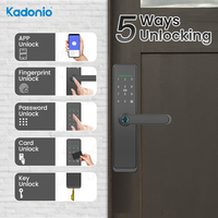 Serrure de porte intelligente Kadonio Golden Supplier, application Tuya TTLock, haute sécurité, serrure de porte de chambre en bois intelligente, numérique