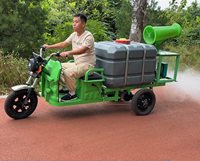 Tricycle électrique avec réservoir d'eau de 800L, canon à brouillard et pulvérisation arrière