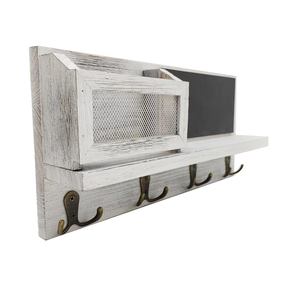 Portachiavi con lettera da ingresso portachiavi con supporto a parete scaffale organizzatore per smistatore di posta in legno - Product Image 1