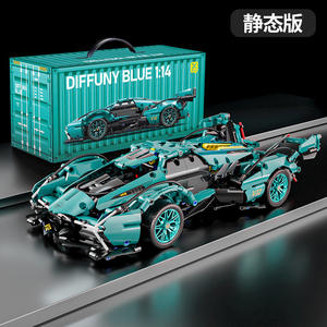 맞춤형 1:14 사이버펑크 람보 스타리 기니 스포츠카 DIY 교육용 장난감 어린이용 플라스틱 리모컨 조립 블록 모델 - Product Image 5