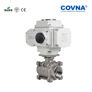 วาล์วมอเตอร์ COVNA DN25 1 นิ้ว สแตนเลสแบบสามชิ้น วาล์วบอลเกลียวไฟฟ้า AC220V มอเตอร์บอลวาล์ว - Product Image 3