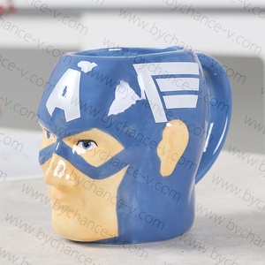 Regalo Genial para Fanáticos de los Superhéroes, <span class=keywords><strong>Taza</strong></span> de Café de Porcelana con Dibujos Animados de Iron Man, <span class=keywords><strong>Spiderman</strong></span>, Batman y Capitán América, Regalo Increíble para Niños - Product Image 5