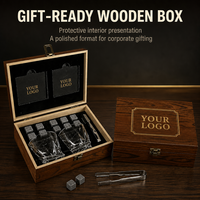 Regalos Corporativos Personalizados, Juego de Vasos de Whisky con Piedras Enfriadoras, Posavasos de Pizarra, Regalo para Hombres, Promociones Empresariales
