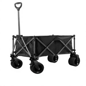 Carrito de Camping Todoterreno con Ruedas Anchas, Carrito Utilitario Plegable y Portátil para Jardín, Camping y Compras al Aire Libre - Product Image 1