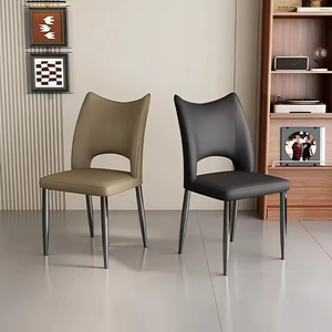 <span class=keywords><strong>Chaise</strong></span> de salle à manger en similicuir élégante, design minimaliste moderne, <span class=keywords><strong>chaise</strong></span> de salle à manger confortable pour la cuisine et la salle à manger - Product Image 4