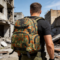 Sac à dos tactique Flecktarn Camo grande capacité 900D système Molle pour randonnée et chasse en extérieur