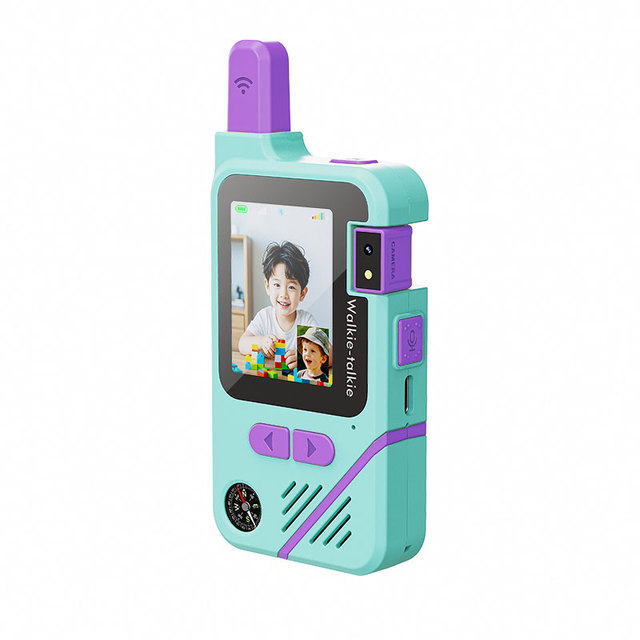 FCC&CE Certificated Long Range Walkie Talkie Kids Set Custom Printed Logo Factory OEM Kids Walkie Talkie with Screen Video Call