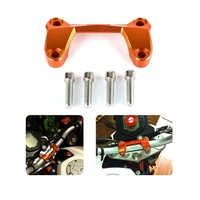 RTS pour K DUKE 125 DUKE 200 DUKE 390 Moto Orange CNC Aluminium Rehausseurs de Guidon avec Collier de Fixation Supérieur
