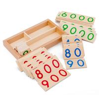 Tarjetas de Números del 1 al 9000 para Bebés, Material Didáctico Montessori, Juguetes Educativos de Madera para Niños